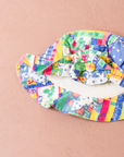 Colorful 80s hat with flower and button | 1-2 years