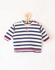 Knit with stripes and embroidery of the King in the Bar | 12-18 months