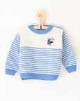 סוודר צמר עם פסים ורכבת | 3-4 שנים