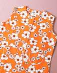 Seventies Orange Floral Set | 8-9 Years