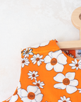 Seventies Orange Floral Set | 8-9 Years