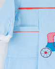Seventies shirt with embroidered carriage | 12-18 months