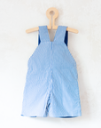 Overalls with blue stripes and an embroidered sailboat | 18-24 months