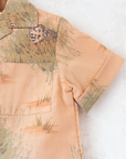 Pink button-up shirt with lions | French deadstock | 18-24 months