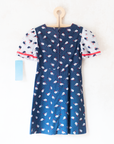 Floral dress with tie at the chest | Deadstock from the 70s | 5-6 years