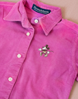 Pink corduroy shirt with Mickey Mouse | 3-4 years