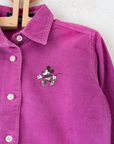 Pink corduroy shirt with Mickey Mouse | 3-4 years