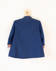 חולצה צרפתית כחולה עם כפתורי זהב | 3-4 שנים