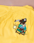 חולצה צהובה ארוכה עם רקמות של טינטין | 18-24 חודשים