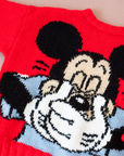 סוודר אדום מצמר עם מיקי מאוס | 5-6 שנים