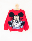 סוודר אדום מצמר עם מיקי מאוס | 5-6 שנים