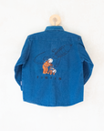 Denim shirt with Tintin in space embroidery | 3-4 years
