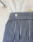 Sailor set with embroidered boats | 6-9 months