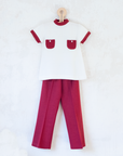 Red and white set from the 70s | Dead stock from Belgium | 5-6 years