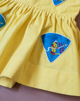 טוניקה צהובה משנות ה50 עם כבאי אש | 6-9 חודשים