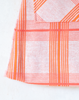 Orange Checkered Dress | French Deadstock from the Seventies | 4-5 Years