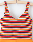 Orange swimsuit with sixties stripes | Deadstock | 3-4 years