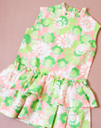 70s floral and ruffle dress | French dead stock | 2-3 years