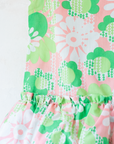 70s floral and ruffle dress | French dead stock | 2-3 years
