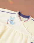 שמלת צמר לבנה עם ארנב ומטריה | 12-18 חודשים