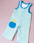 Sixties overalls with apple | 6-9 months