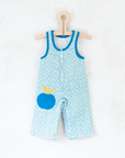 Sixties overalls with apple | 6-9 months