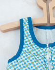Sixties overalls with apple | 6-9 months