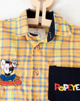 Plaid shirt with Popeye embroidery | 5-6 years