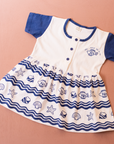 שמלה לבנה עם הדפסי ים | 18-24 חודשים