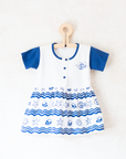 שמלה לבנה עם הדפסי ים | 18-24 חודשים