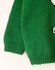 סוודר צמר ירוק עם גור לבן | 5-6 שנים
