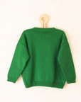 סוודר צמר ירוק עם גור לבן | 5-6 שנים