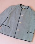 Pepita Tailored Jacket in Black and White | Belgian Dead Stock from the Seventies | 5-6 Years