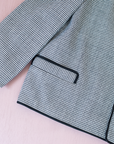Pepita Tailored Jacket in Black and White | Belgian Dead Stock from the Seventies | 5-6 Years