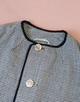 Pepita Tailored Jacket in Black and White | Belgian Dead Stock from the Seventies | 5-6 Years