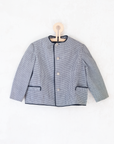 Pepita Tailored Jacket in Black and White | Belgian Dead Stock from the Seventies | 5-6 Years