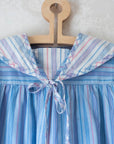 שמלת כותנה עם פסים בצבעי פסטל | 6-7 שנים