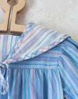 שמלת כותנה עם פסים בצבעי פסטל | 6-7 שנים