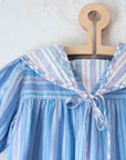 שמלת כותנה עם פסים בצבעי פסטל | 6-7 שנים
