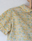 חולצה פרחונית בגווני צהוב-ירוק | 3-4 שנים