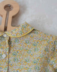 חולצה פרחונית בגווני צהוב-ירוק | 3-4 שנים