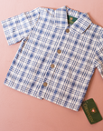 Plaid button-down shirt | Dead stock from Austria | 4-5 years