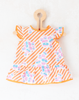 Orange tunic with stripes and mushrooms | 6-9 months