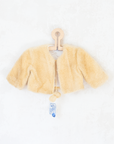 Furry cardigan with pompoms | Belgian dead stock from the 70s | 9-12 months