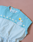 50s French Polka Dot Dress with Floral Embroidery and Girl | 3-4 Years