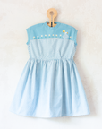 50s French Polka Dot Dress with Floral Embroidery and Girl | 3-4 Years