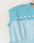 50s French Polka Dot Dress with Floral Embroidery and Girl | 3-4 Years