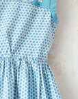 50s French Polka Dot Dress with Floral Embroidery and Girl | 3-4 Years