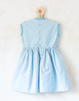 50s French Polka Dot Dress with Floral Embroidery and Girl | 3-4 Years