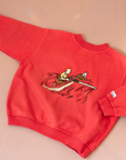 סווטשירט אדום עם רקמה של טינטין ומילו | 5-6 שנים